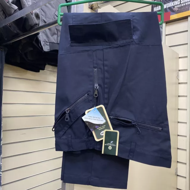 Mens Multi Pocket Combat Action Trousers 30-48 Zip Pockets Side Cargo Work  Pants