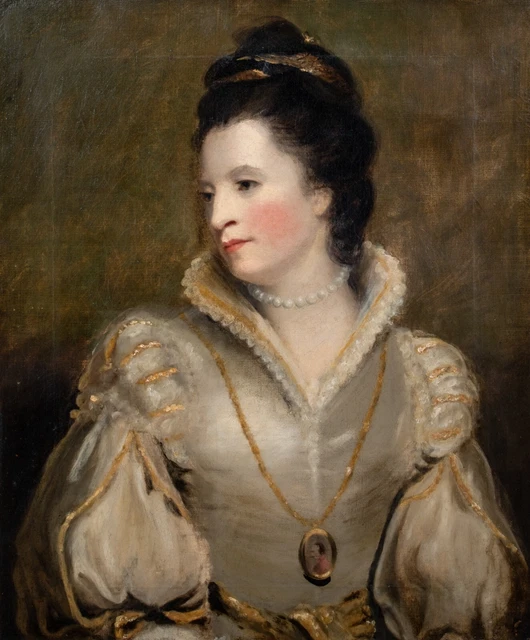 Large 18th Century Portrait Of Anne Dashwood (Stewart) Countess of Galloway
