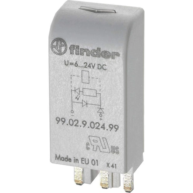 Finder Modulo Funzionale Inseribile 99.02.9.060.99 con Diodo LED, Inserimento Nuovo