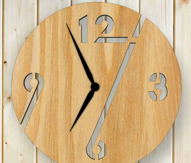 Orologio Da Parete Stile Moderno In Legno Wood Idea Regalo Gift