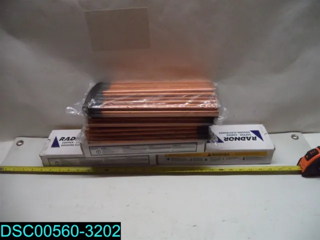 QTY=300: Radnor Copper Coated Electrodes 3/8" x 12" 64002225 639890022252