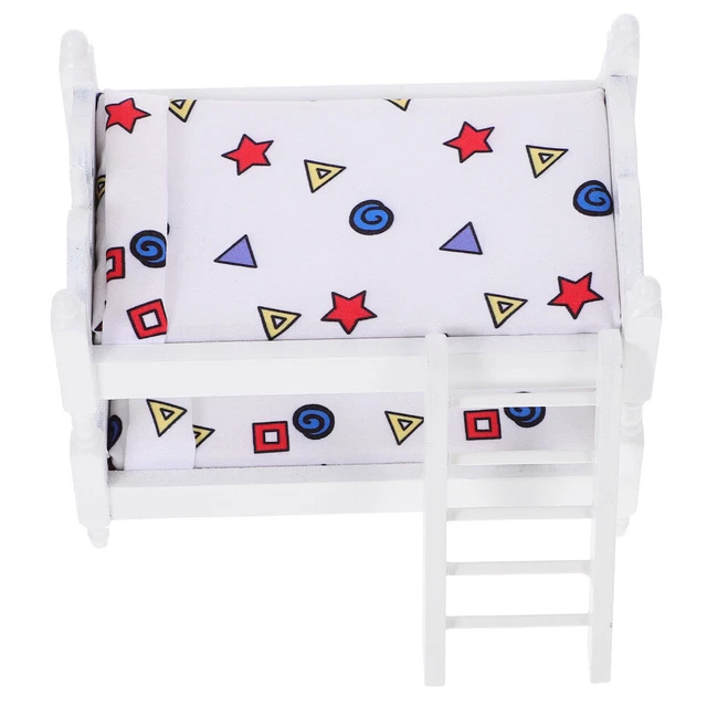 MINI FURNITURE MODEL Doll House Bunk Bed Prop 1 12 Dollhouse Bedroom