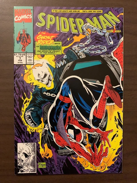 Spider-Man vol.1 #7 1991 Ghost Rider High Grade 9.4 Marvel Comic Book CL44-108