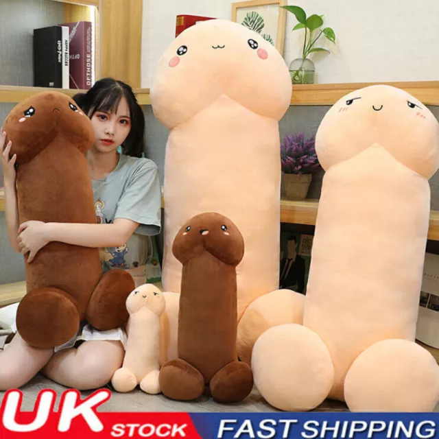 Cute Funny Penis Plush Toys Soft Stuffed Dick Doll Simulation Pillow Cushion UK