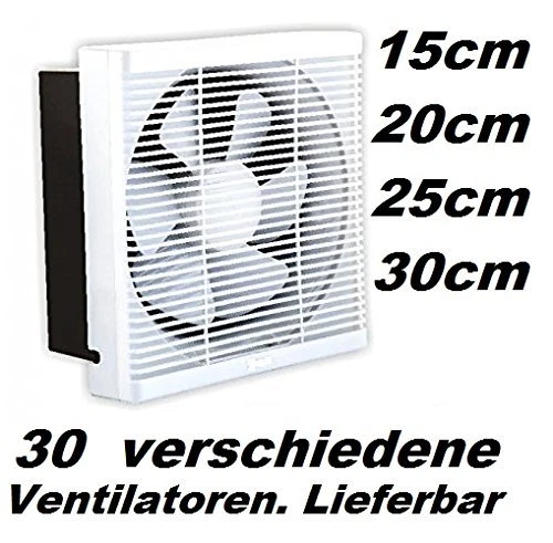250 Mm Axiallüfter Mit 3 Geschwindigkeitsstufen, IP44, 220V – Für Wand Oder Fenster, Abluft/Zuluft Bis 465 M³/h