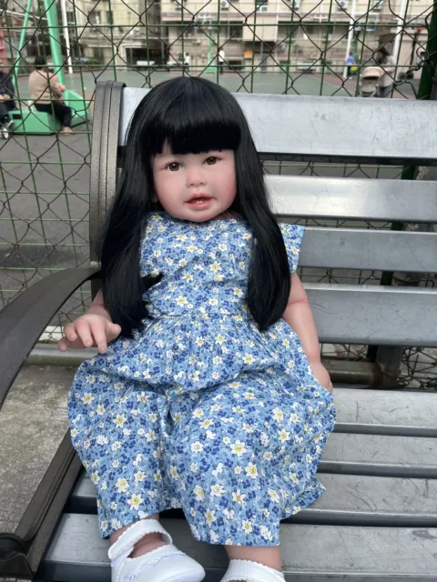 28inch Toddler Reborn Baby Doll Finished Huge Girl Dress Handmade Gift Kids Toy