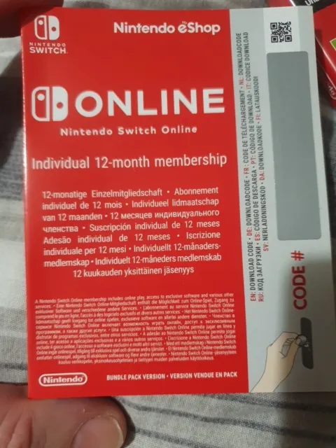 Nintendo Switch Online Solo Membership - 12 Month - EU / UK - Instantly Messaged