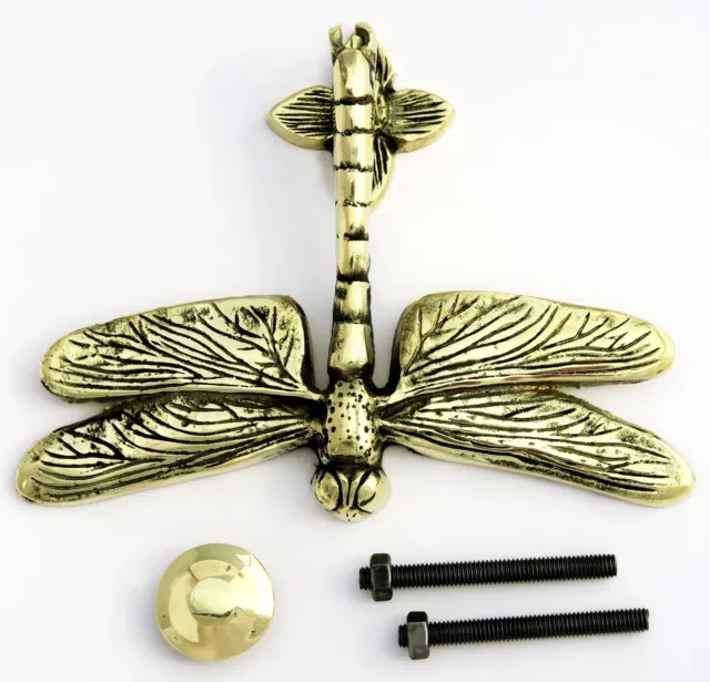 Solid Brass Dragonfly Door Knocker – antique & vintage style dragon fly knockers 3