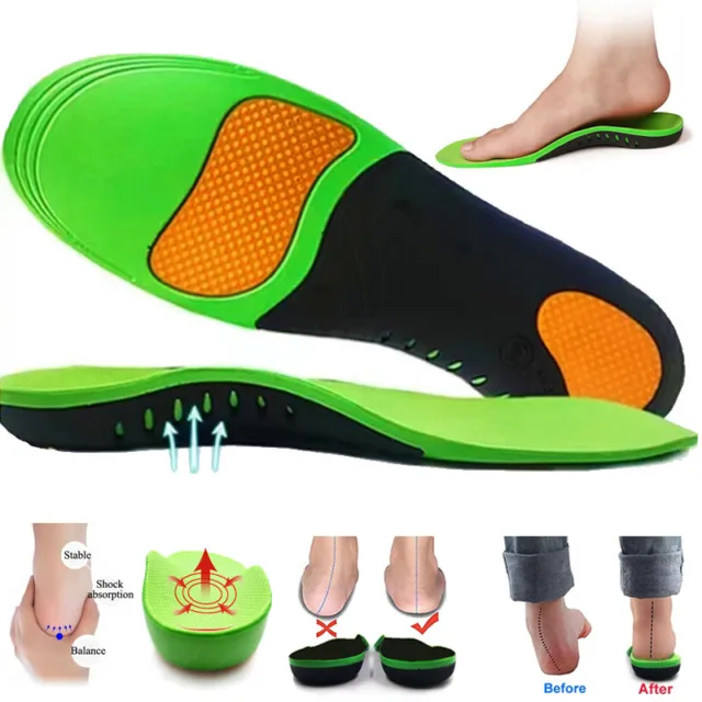 Memory Foam Orthopaedic Unisex Shoe Insoles Pads Trainer Foot Feet Comfort Heel