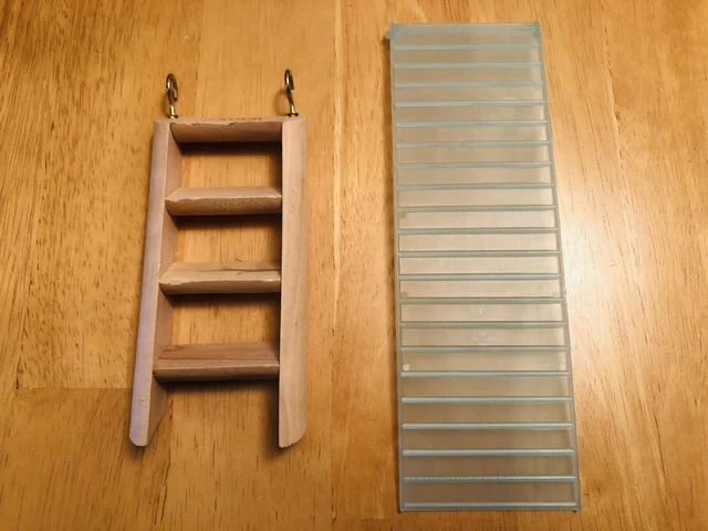 PETS AT HOME Hamster Ladders x2 Plastic And Wooden Hamster