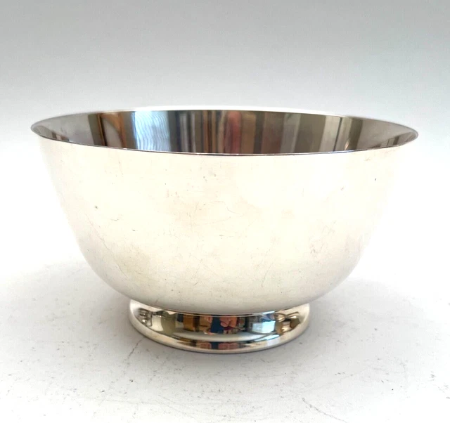Vintage Silverplated Jamestown Bowl Reed & Barton 184 with Pyrex Insert