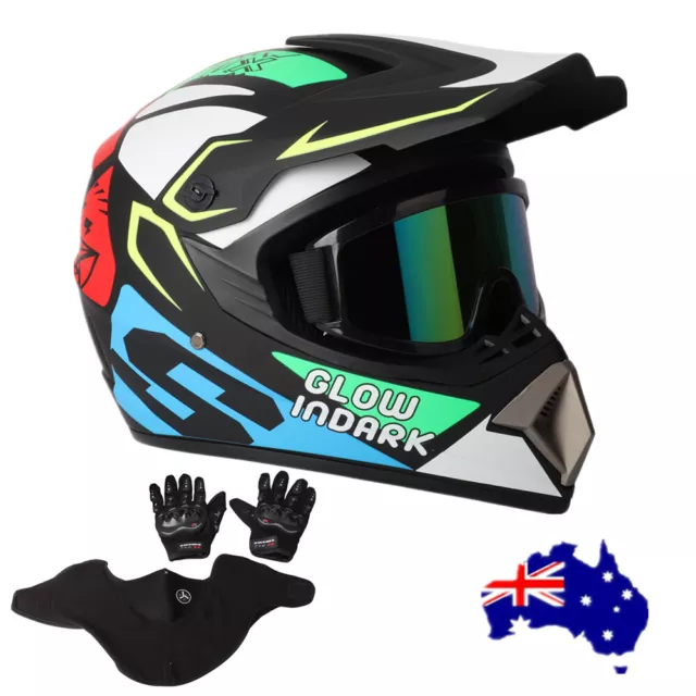 Motocross Helmet Dirt Bike Motorcycle Helmet Off-Road Mountain Bike Helmet AU