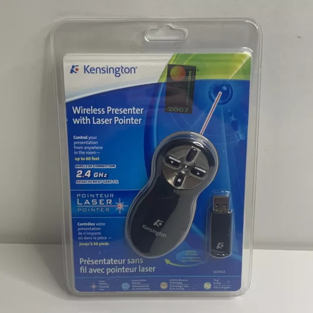 Kensington Wireless Presenter with Laser Pointer w/USB Dongle - READ DESCRIPTION