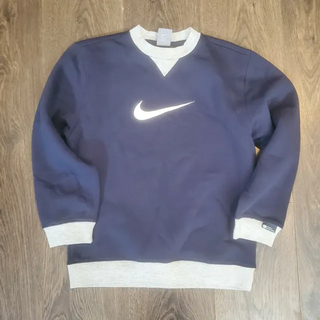 Nike Boys Sweatshirt Jumper Size L 14/15 yrs  152 166 cm Blue Grey