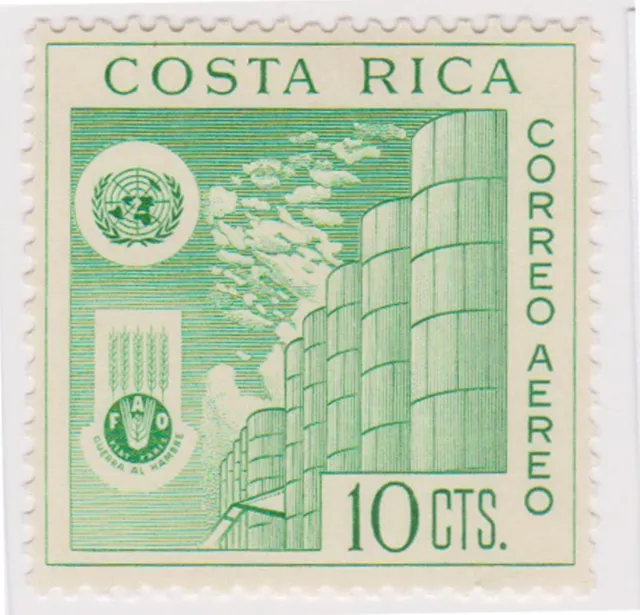 (CRA-444) 1961 Costa Rica 10c green air UN