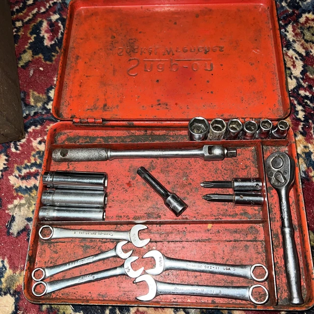 VINTAGE SNAP ON Socket Wrench Set Midget Ratchet M70M (PARTIAL SET