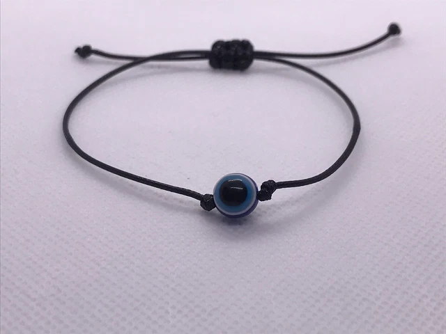 New Handmade Braided Leather Bracelet Evil Eye Unisex Bracelet.