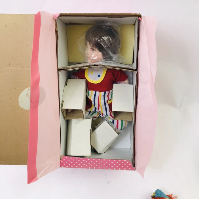 Paradise Galleries Bed & Bath Time Babies Porcelain Doll Andrew NOB