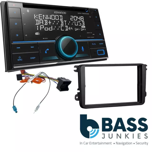 VW Caddy Van 2003 On Kenwood CD MP3 USB Car DAB Stereo & Fascia Kit