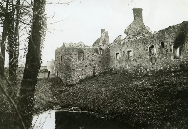 France WWI War Front Marne Farm Ruins Old Photo Meurisse 1915