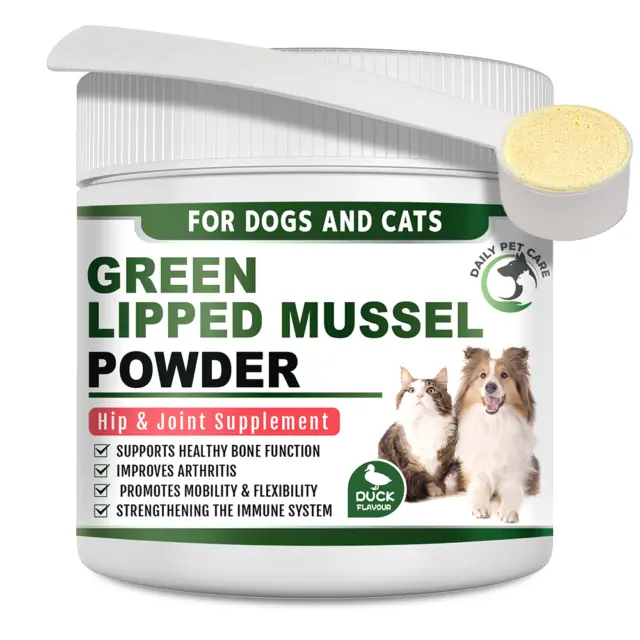 Green Lipped Mussel Powder for Dogs and Cats - Cat and Dog Joint Care Supplement