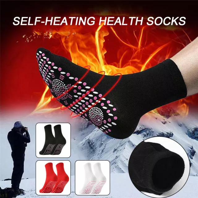 1/3/5 Pairs Self Heating Magnetic Tourmaline Therapy Health Socks Infrared Pain