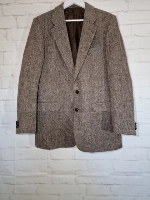 Giacca vintage Harris Tweed Blazer taglia 40 pura lana scozzese M&S