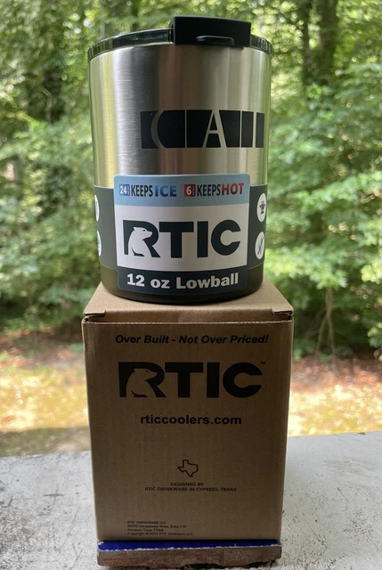 RTIC Insulated Stainless Steel Hot Cold Lowball Travel Tumbler 12 oz with Lid