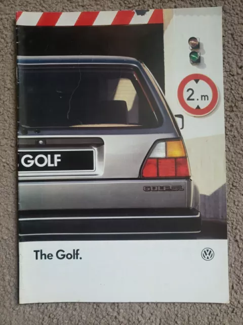 VOLKSWAGEN VW GOLF Car Sales Showroom Brochure Aug 1986