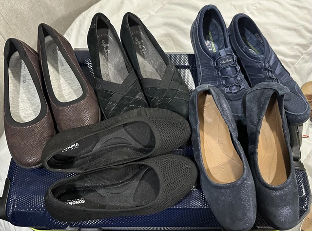 Womens shoes, Size 8, Clarks, Sketchers, Sonoma, LOT of 5 Pairs