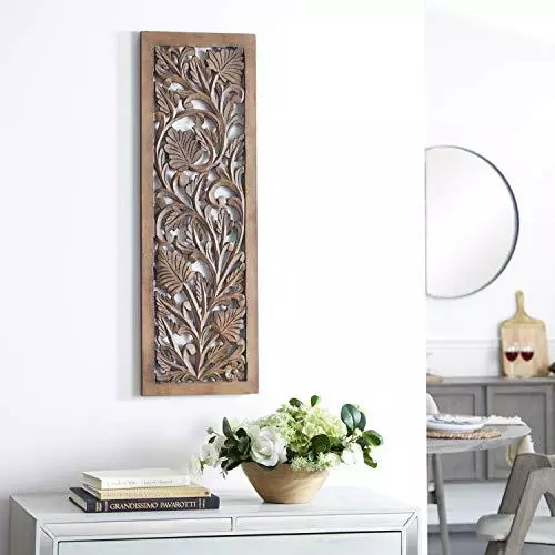 Deco 79 96077 Wood Wall Panel, 12" X 36"