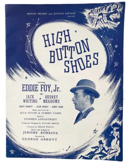 Vintage 1949 Playbill/Program High Button Shoes Eddie Foy Jr. Nixon Theatre Pgh