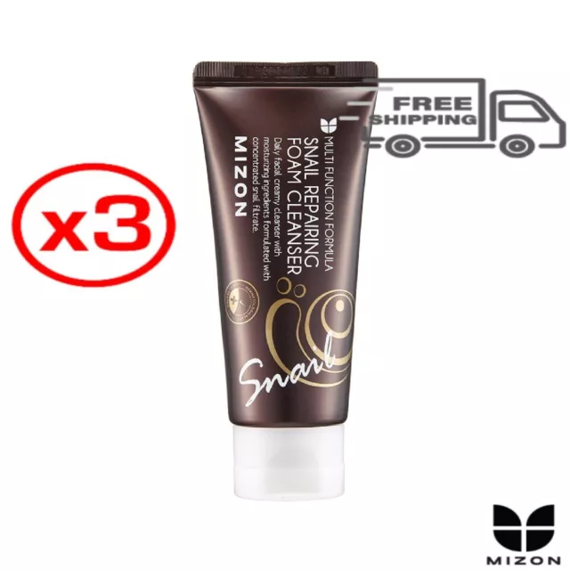 Limpiador de espuma reparadora de caracoles Mizon 60 ml (3 piezas)