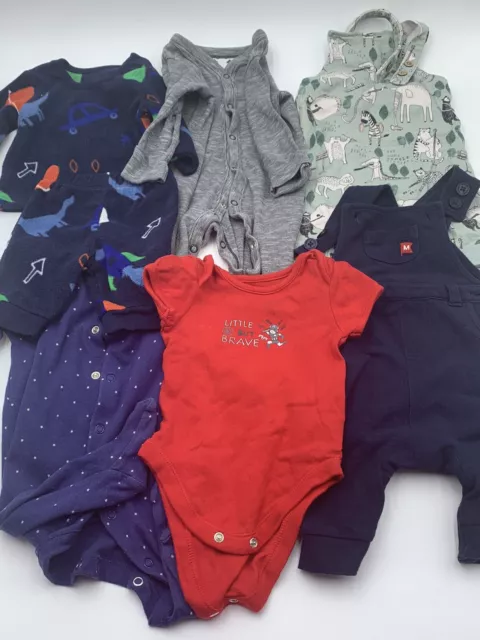 Baby Boy Clothing Bundle M&S Next Fred & Flo Age 56-62cm Mixed 6-Item 0-3 months