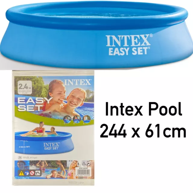 Intex Swimming POOL 244 x 61 cm Family Kinderpool PLANSCHBECKEN Badespaß