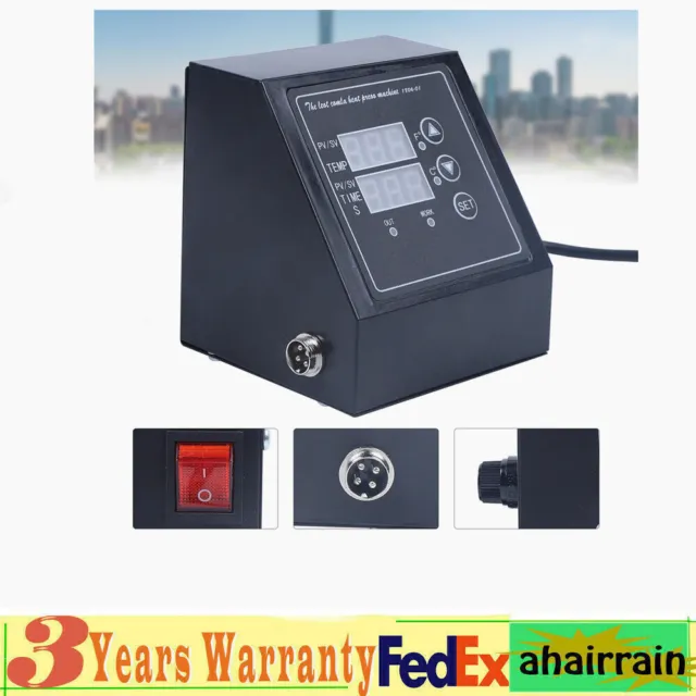 Heat Press Machine Digital Control Box fit Tshirt Mug Heating Parts Dual Display