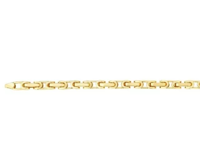 14k Yellow Gold Men's Byzantine Square Super 8.5" 5.5 mm 9 grams Chain/Bracelet