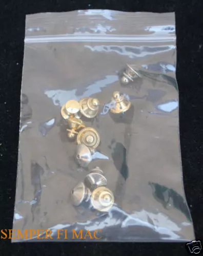 10 Deluxe Metal Hat Backs Pin S Clutch Tac Us Army Navy Air Force Marines Uscg