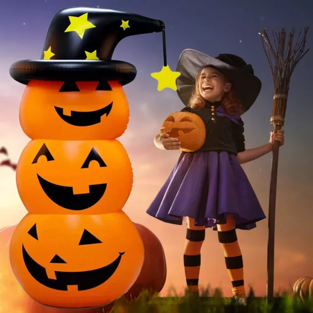 140cm Halloween Inflatable Pumpkin and Ghost Combo Indoor/Outdoor Holiday Decor