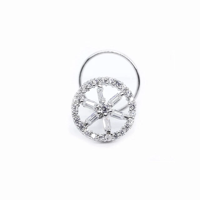 Indisch Traditionell 92.5 Sterlingsilber Diamant Look Nase Nadel Für Mädchen