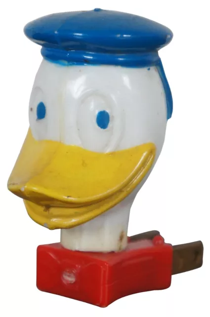 Vintage Donald Duck Head Plastic Night Light Plug In Walt Disney Childrens 2"