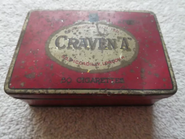 Vintage Craven A Cigarette Tin