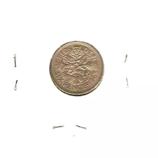 1963 GREAT BRITAIN Coin 6 Pence - Elizabeth II  - UK - GB