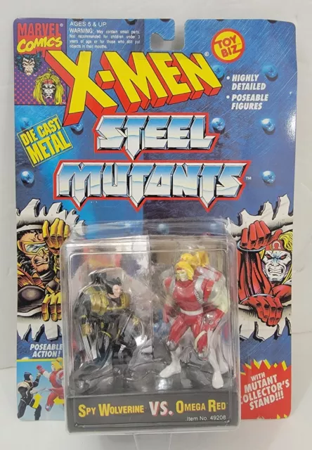 Marvel X-MEN Steel Mutants Die-Cast SPY WOLVERINE Vs OMEGA RED Toy Biz 1994
