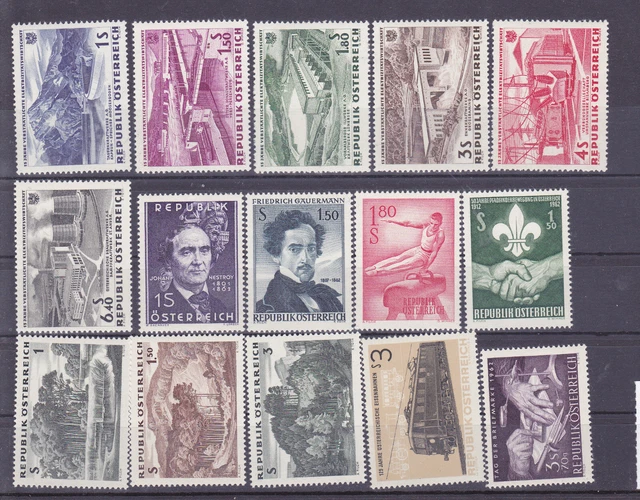 Österreich  Lot aus dem Jahr 1962 postfrisch siehe  Scan