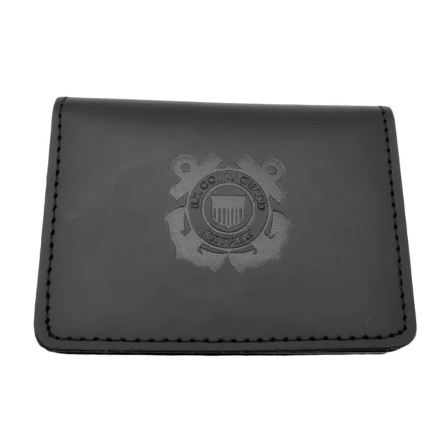 Perfect Fit Coast Guard Auxiliary ID Card Case Holder Leather License Carrier