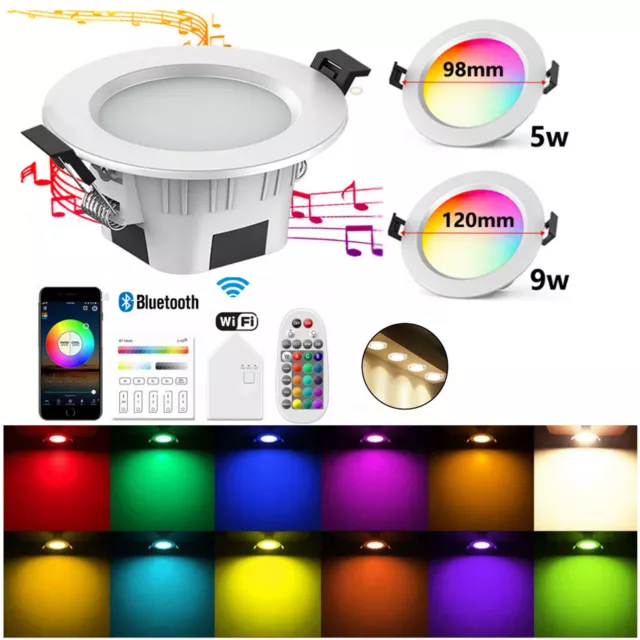 LED Einbaustrahler Dimmbar 5W 9W Bluetooth WIFI RGBW Einbauleuchten Decken Spot