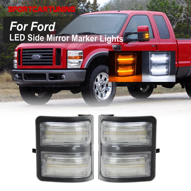 LED SIDE MIRROR Marker Lights For 20082016 Ford F250 F350 F450 F550