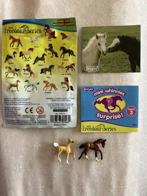 Breyer Mini Whinnies Horse Surprise! Freedom Series. Series 3. Leo & Harry Foals