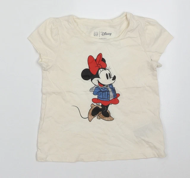 Maglione base per ragazze Gap cotone avorio taglia 3 anni collo Crew - minnie m
